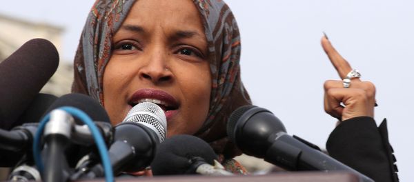 U.S. Representative Ilhan Omar (D-MN) participates in a news conference to call on Congress to cut funding for ICE (Immigration and Customs Enforcement), at the U.S. Capitol in Washington, U.S., February 7, 2019. U.S. Representative Ilhan Omar (D-MN) participates in a news conference to call on Congress to cut funding for ICE (Immigration and Customs Enforcement), at the U.S. Capitol in Washington, U.S., February 7, 2019. - Sputnik International