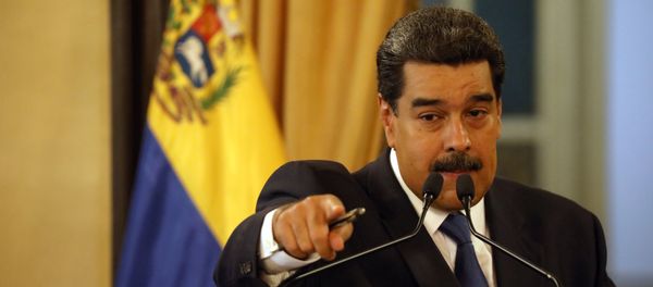 Venezuela's President Nicolas Maduro gestures during a news conference at Miraflores Palace in Caracas, Venezuela, February 8, 2019 - Sputnik International
