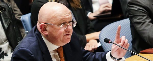 Russia's Permanent Representative to the United Nations Vasily Nebenzya speaks at an open meeting of the UN Security Council in New York Russia's Permanent Representative to the United Nations Vasily Nebenzya speaks at an open meeting of the UN Security Council in New York - Sputnik International