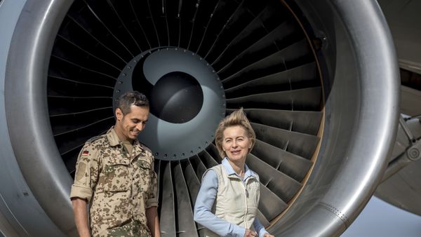 German Defence Minister Ursula von der Leyen in northern Jordan  - Sputnik International