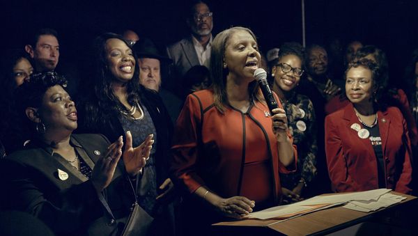 Letitia James, D-NY, speaks to supporters after winning the New York Attorney General's race in New York, the first African-American woman elected to hold statewide New York office as the state attorney general - Sputnik International