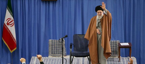 Iranian Supreme Leader Ayatollah Ali Khamenei arrives to deliver a speech during a meeting with Iranians from the East Azerbaijan province, in Tehran, Iran February 18, 2019 Iranian Supreme Leader Ayatollah Ali Khamenei arrives to deliver a speech during a meeting with Iranians from the East Azerbaijan province, in Tehran, Iran February 18, 2019 - Sputnik International
