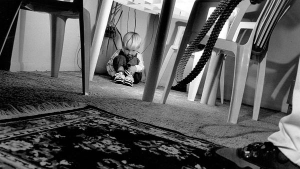 Honorable Mention Illustrative 'A Child's Black Cloud' by Staff Sgt. James D. Mossman, U.S. Air Force. This photograph was done for a story on child abuse. It is one of three photographs in a series and was taken with the intention off showing the fear and pain a child might experience at the hands of an abusive adult - Sputnik International
