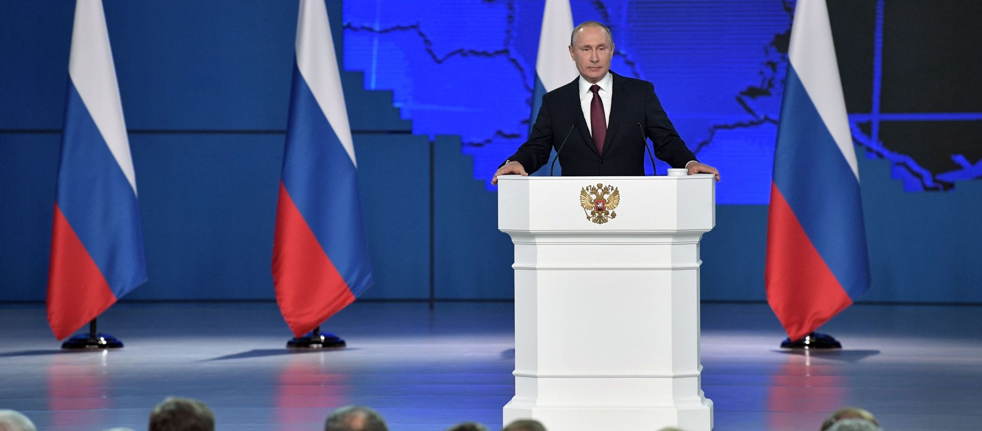 Vladimir Putin delivers his annual address to the Federal Assembly, 20 February 2019. Vladimir Putin delivers his annual address to the Federal Assembly, 20 February 2019. - Sputnik International, 1920, 21.04.2021