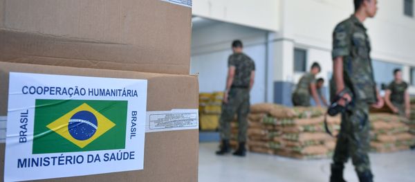Brazilian soldiers organize humanitarian aid for Venezuela - Sputnik International