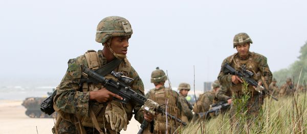 US soldiers take part in the Exercise Baltic Operations (BALTOPS), a NATO maritime-focused military multinational exercise in Lithuania - Sputnik International