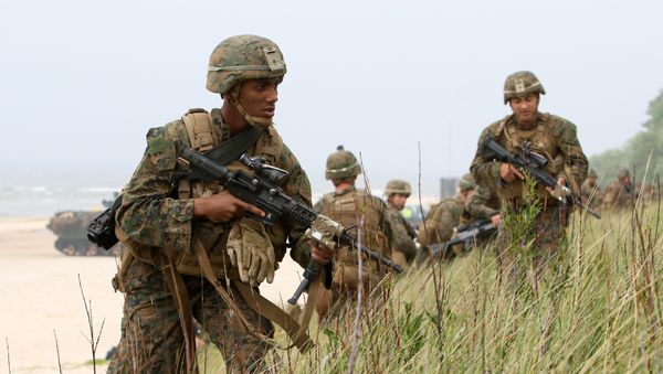 US soldiers take part in the Exercise Baltic Operations (BALTOPS), a NATO maritime-focused military multinational exercise in Lithuania - Sputnik International