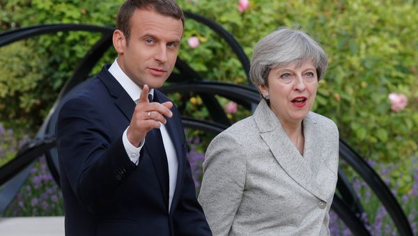 French President Emmanuel Macron and Britain's Prime Minister Theresa May French President Emmanuel Macron and Britain's Prime Minister Theresa May - Sputnik International
