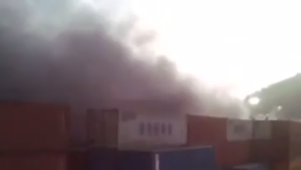 Warehouses are burning in port city of La Guaira, Venezuela - Sputnik International