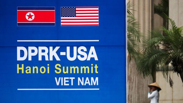 Billboard promoting the DPRK-USA summit - Sputnik International