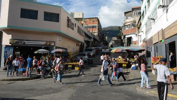 Street in a popular Caracas neighbourhood Street in a popular Caracas neighbourhood - Sputnik International