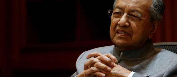 Malaysia's Prime Minister Mahathir Mohamad speaks during an interview with Reuters in Putrajaya, Malaysia June 19, 2018 Malaysia's Prime Minister Mahathir Mohamad speaks during an interview with Reuters in Putrajaya, Malaysia June 19, 2018 - Sputnik International