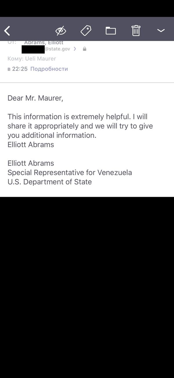 A response by Elliott Abrams to pranksters Vladimir 'Vovan' Kuznetsov and Alexei 'Lexus' Stolyarov under disguise of the President of the Swiss Confederation and the Head of the Department of Finance Ueli Maurer A response by Elliott Abrams to pranksters Vladimir 'Vovan' Kuznetsov and Alexei 'Lexus' Stolyarov under disguise of the President of the Swiss Confederation and the Head of the Department of Finance Ueli Maurer - Sputnik International