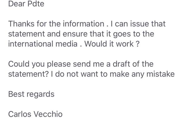 Carlos Vecchio's letter to to the pranksters Carlos Vecchio's letter to to the pranksters - Sputnik International
