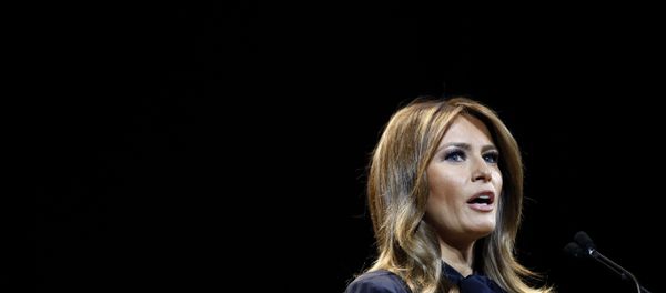First lady Melania Trump speaks before participating in a town hall on the opioid epidemic with moderator Eric Bolling in Las Vegas, Tuesday, March 5, 2019, during a two-day, three-state swing to promote her Be Best campaign First lady Melania Trump speaks before participating in a town hall on the opioid epidemic with moderator Eric Bolling in Las Vegas, Tuesday, March 5, 2019, during a two-day, three-state swing to promote her Be Best campaign - Sputnik International