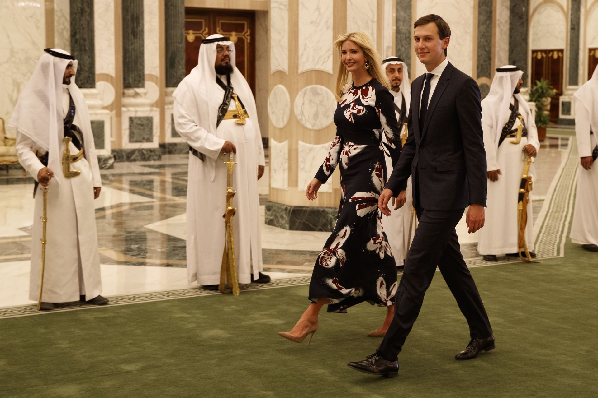 In this Saturday, May 20, 2017, file photo, White House senior adviser Jared Kushner, right, walks with Ivanka Trump at the Royal Court Palace, in Riyadh, Saudi Arabia. In this Saturday, May 20, 2017, file photo, White House senior adviser Jared Kushner, right, walks with Ivanka Trump at the Royal Court Palace, in Riyadh, Saudi Arabia. - Sputnik International, 1920, 12.10.2021