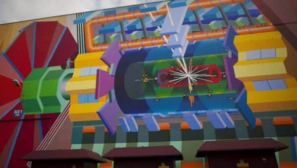 a painting at CERN depicting how how a Higgs boson (referred to colloquially as the God Particle) may appear - Sputnik International
