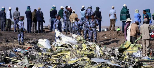 Ethiopian Federal policemen stand at the scene of the Ethiopian Airlines Flight ET 302 plane crash, near the town of Bishoftu, southeast of Addis Ababa, Ethiopia March 11, 2019 Ethiopian Federal policemen stand at the scene of the Ethiopian Airlines Flight ET 302 plane crash, near the town of Bishoftu, southeast of Addis Ababa, Ethiopia March 11, 2019 - Sputnik International
