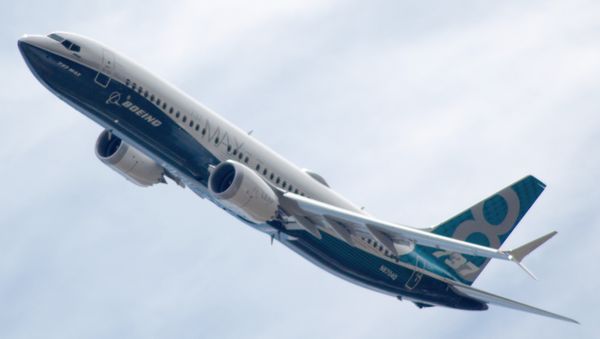 Boeing 737-8 MAX N8704Q at Farnborough Airshow 2016 - Sputnik International