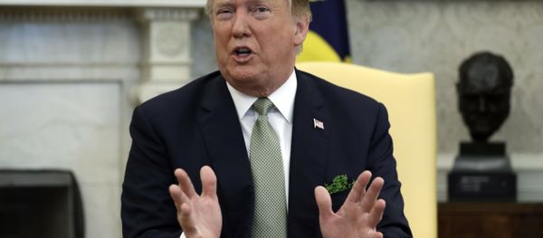 President Donald Trump meets with Irish Prime Minister Leo Varadkar in the Oval Office of the White House, Thursday, March 14, 2019, in Washington. President Donald Trump meets with Irish Prime Minister Leo Varadkar in the Oval Office of the White House, Thursday, March 14, 2019, in Washington. - Sputnik International