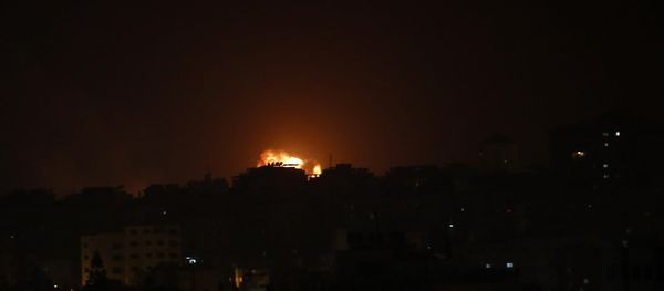 An explosion caused by Israeli airstrikes is seen on Gaza City, early Friday, March 15, 2019. An explosion caused by Israeli airstrikes is seen on Gaza City, early Friday, March 15, 2019. - Sputnik International