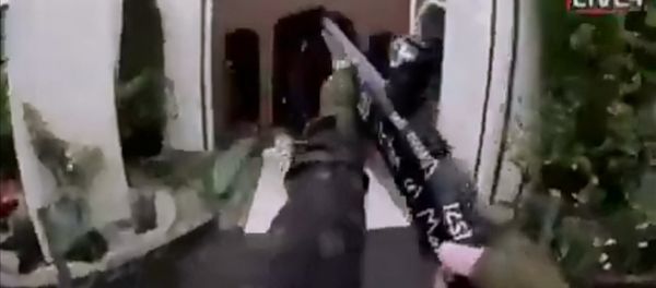 A still image taken from video circulated on social media, apparently taken by a gunman and posted online live as the attack unfolded, shows him entering a mosque in Christchurch, New Zealand, March 15, 2019 A still image taken from video circulated on social media, apparently taken by a gunman and posted online live as the attack unfolded, shows him entering a mosque in Christchurch, New Zealand, March 15, 2019 - Sputnik International