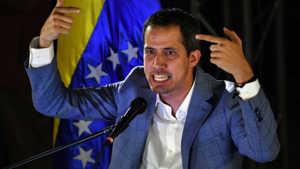 Venezuelan opposition leader and self-proclaimed interim president Juan Guaido delivers a speech during a meeting with local leaders in Caracas, on March 14, 2019. Venezuelans resumed work Thursday after a weeklong hiatus forced by an unprecedented nationwide blackout Venezuelan opposition leader and self-proclaimed interim president Juan Guaido delivers a speech during a meeting with local leaders in Caracas, on March 14, 2019. Venezuelans resumed work Thursday after a weeklong hiatus forced by an unprecedented nationwide blackout - Sputnik International