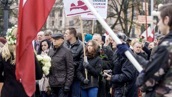 People Take Part in Waffen-SS Veterans March in Riga - Sputnik International