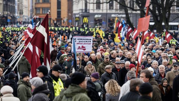 People Take Part in Waffen-SS Veterans March in Riga People Take Part in Waffen-SS Veterans March in Riga - Sputnik International