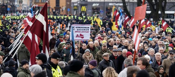 People Take Part in Waffen-SS Veterans March in Riga People Take Part in Waffen-SS Veterans March in Riga - Sputnik International