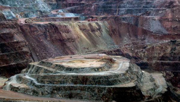 View of Canadian Goldcorp gold mine at the Los Filos complex in Carrizalillo, Guerrero State, Mexico - Sputnik International