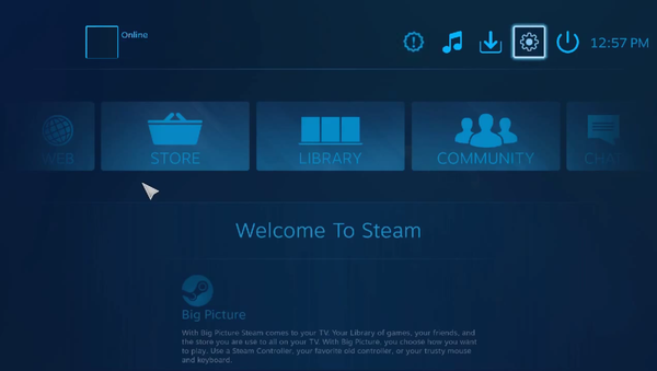 Default home screen for SteamOS - Sputnik International