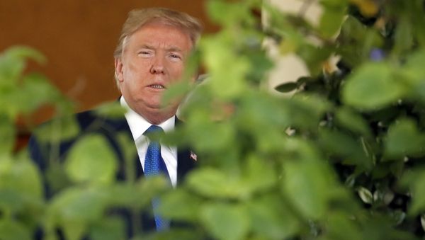 US President Donald Trump steps out of the Oval Office - Sputnik International