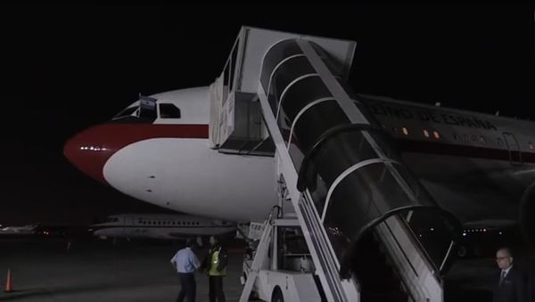 Los Reyes tardan una hora en salir del avión - Sputnik International