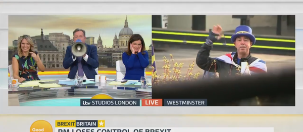 After months of Mr. Stop Brexit interrupting @ranvir01, the @GMB team have finally got their revenge! After months of Mr. Stop Brexit interrupting @ranvir01, the @GMB team have finally got their revenge! - Sputnik International