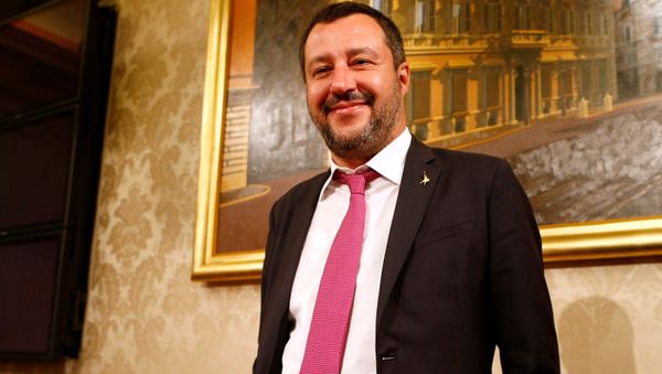 Italian Deputy Prime Minister and League leader Matteo Salvini arrives for a news conference at the Senate upper house parliament building in Rome, Italy March 8, 2019 Italian Deputy Prime Minister and League leader Matteo Salvini arrives for a news conference at the Senate upper house parliament building in Rome, Italy March 8, 2019 - Sputnik International