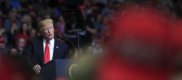 President Donald Trump speaks at a campaign rally in Grand Rapids, Mich., Thursday, March 28, 2019. (AP Photo/Manuel Balce Ceneta) President Donald Trump speaks at a campaign rally in Grand Rapids, Mich., Thursday, March 28, 2019. (AP Photo/Manuel Balce Ceneta) - Sputnik International