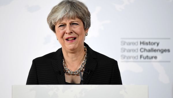 Britain's Prime Minister Theresa May speaks at the Complesso Santa Maria Novella, Florence, Italy September 22, 2017. - Sputnik International