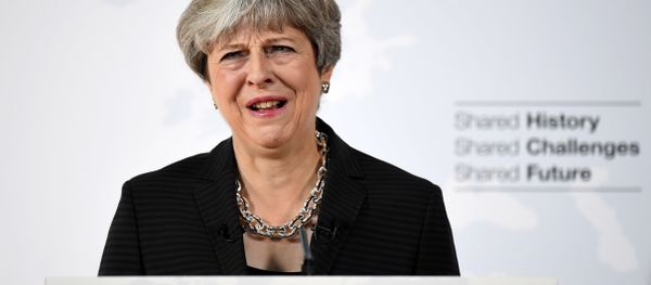 Britain's Prime Minister Theresa May speaks at the Complesso Santa Maria Novella, Florence, Italy September 22, 2017. - Sputnik International