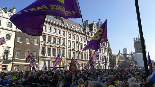 Protesters rally against delay of the Brexit process in London, the United Kingdom on 29 March, 2019 - Sputnik International