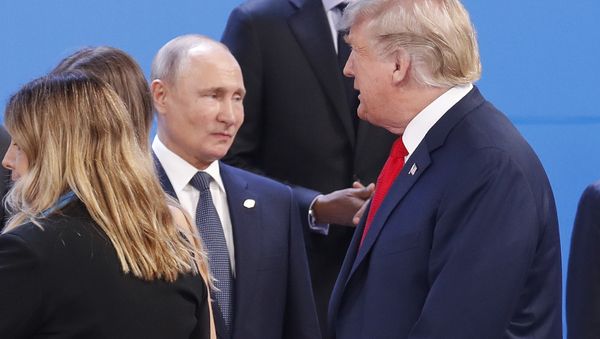 Russian President Vladimir Putin and US President Donald Trump - Sputnik International