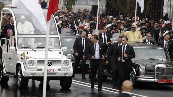 Pope Francis and King Mohammed VI in Rabat, Morocco - Sputnik International