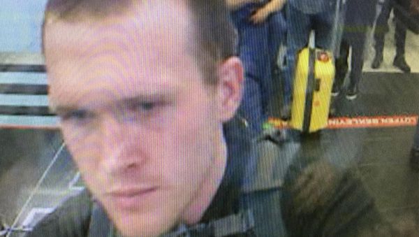This image taken from CCTV video obtained by the state-run Turkish broadcaster TRT World and released March 16, 2019, shows Brenton Tarrant, the man suspected in the New Zealand mosque attacks, as he arrives in March 2016 at Istanbul's Ataturk International airport in Turkey - Sputnik International