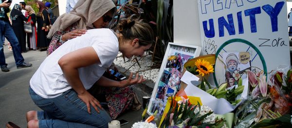 A woman cries next to a tribute to victim Hussein Al-Umari outside Al-Noor mosque after it was reopened in Christchurch, New Zealand, March 23, 2019 A woman cries next to a tribute to victim Hussein Al-Umari outside Al-Noor mosque after it was reopened in Christchurch, New Zealand, March 23, 2019 - Sputnik International