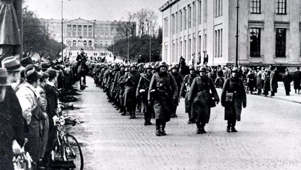 German soldiers marching through Oslo on 9 April 1940 - Sputnik International