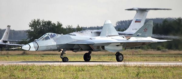 Second flying prototype of T-50 PAK FA b/n 52 Second flying prototype of T-50 PAK FA b/n 52 - Sputnik International