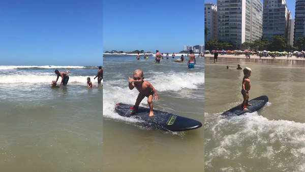 Tubular Toddler Successfully Takes on Second Wave of His Life - Sputnik International
