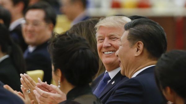 U.S. President Donald Trump and China's President Xi Jinping attend at a state dinner at the Great Hall of the People in Beijing, China, Thursday, Nov. 9, 2017 U.S. President Donald Trump and China's President Xi Jinping attend at a state dinner at the Great Hall of the People in Beijing, China, Thursday, Nov. 9, 2017 - Sputnik International