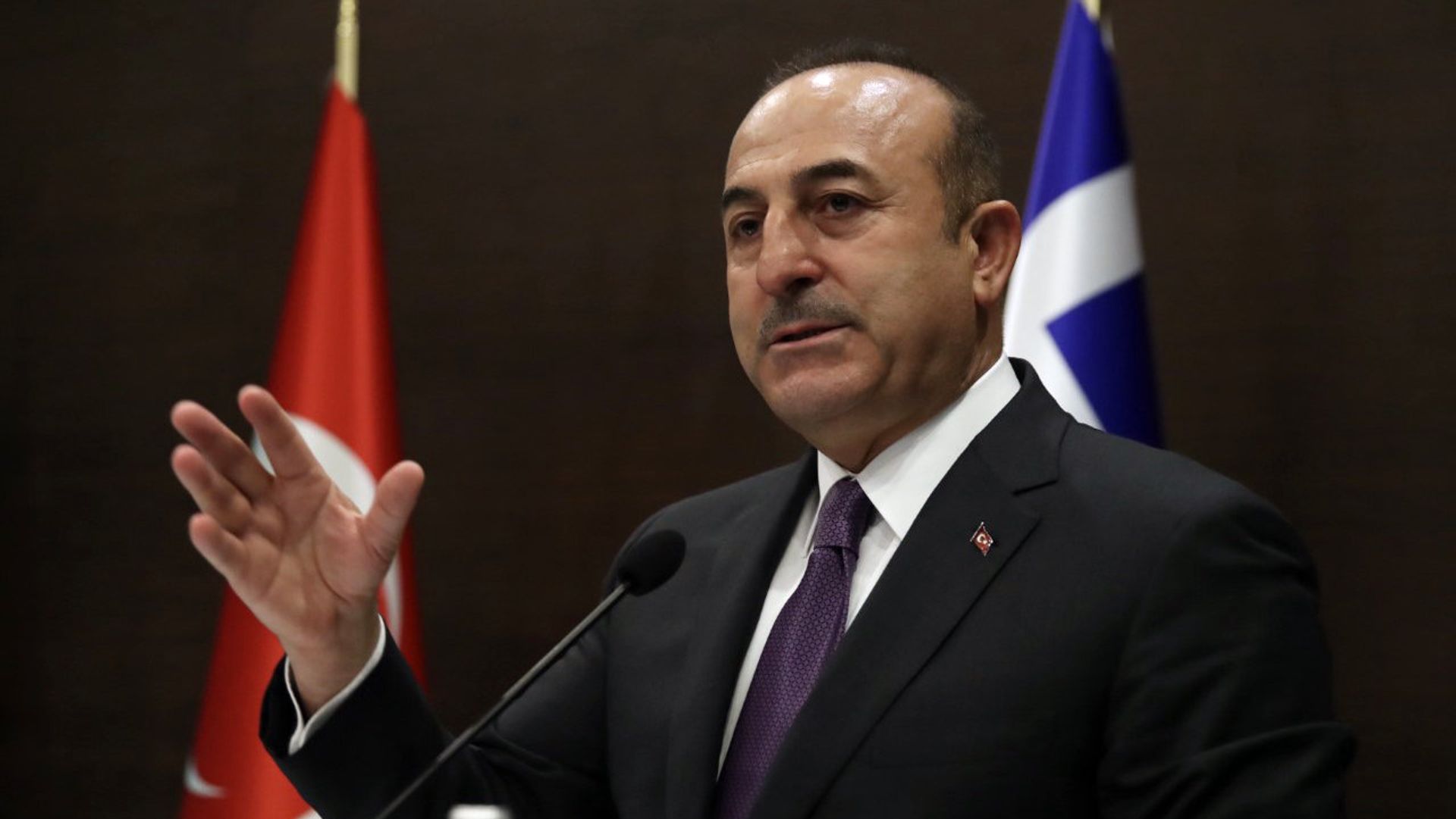Turkey's Foreign Minister Mevlut Cavusoglu speaks to the media Turkey's Foreign Minister Mevlut Cavusoglu speaks to the media - Sputnik International, 1920, 16.05.2021