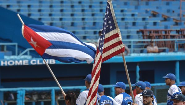 US Penn State university baseball team before a game with Cuban Industriales team at the Latin American stadium in Havana US Penn State university baseball team before a game with Cuban Industriales team at the Latin American stadium in Havana - Sputnik International
